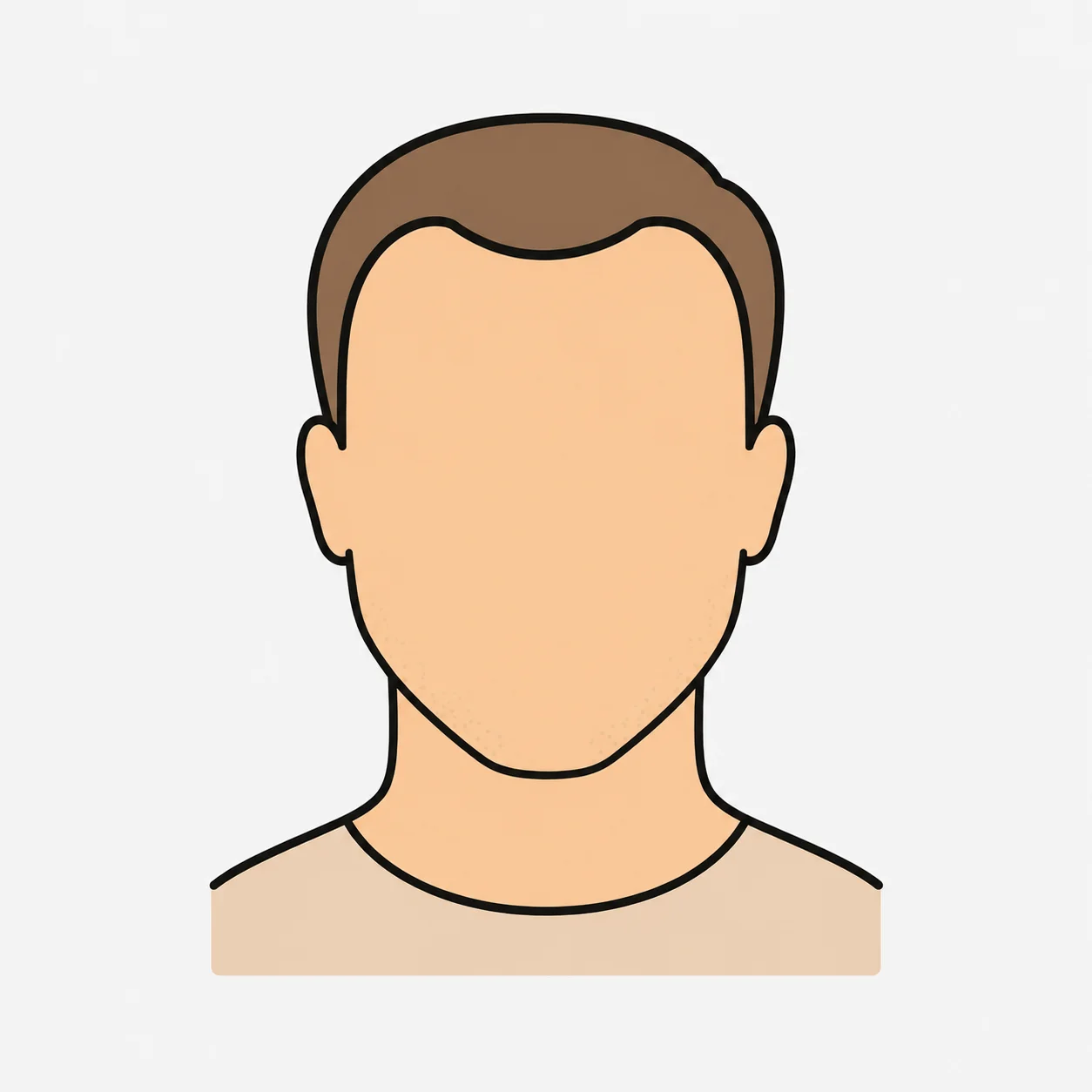Illustration von kaum vorhandenem Bartwuchs als Ausgangssituation einer ärztlichen Bartanalyse